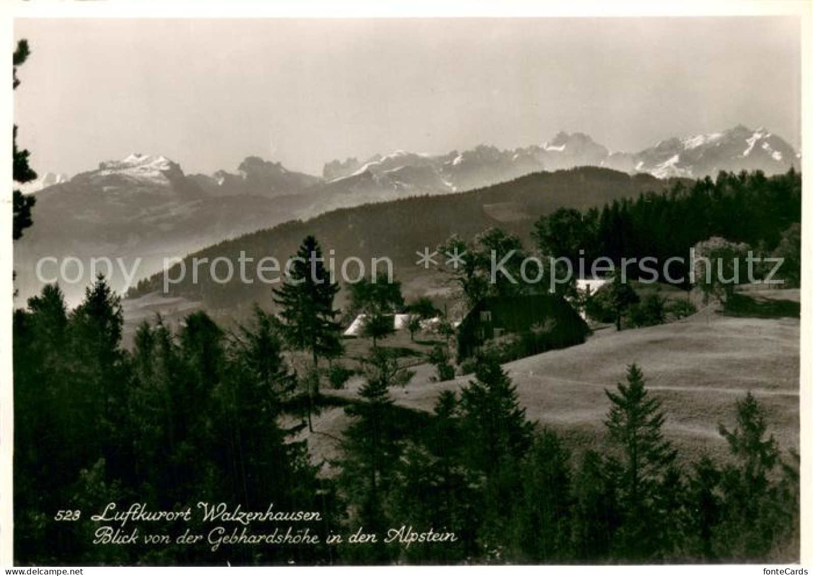 13710378 Walzenhausen AR Panorama Blick Von Der Gebhardshoehe In Den Alpstein Wa - Autres & Non Classés