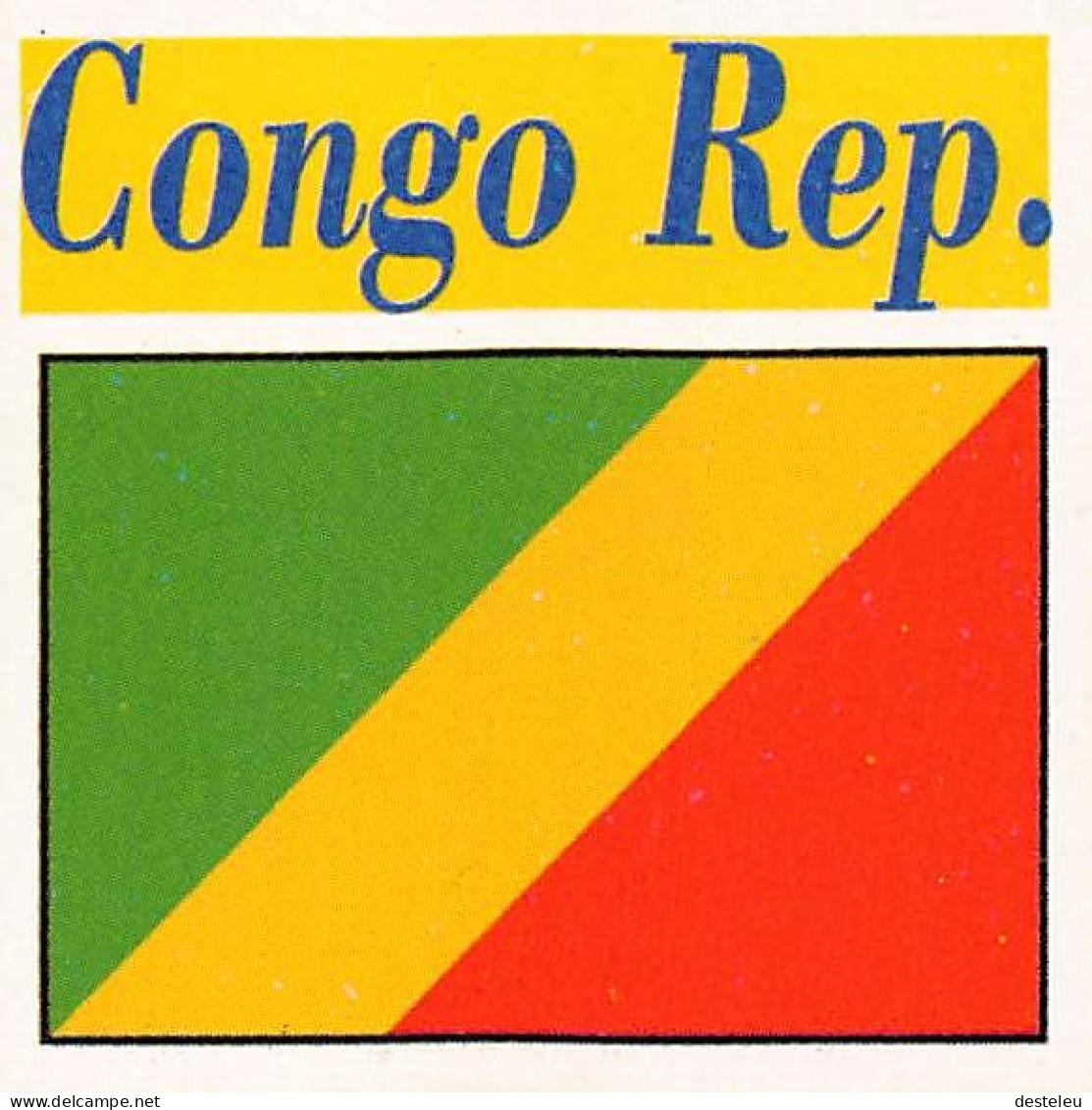 Flag Chromo -  Congo Republic - 5 X 5 Cm - Autres & Non Classés