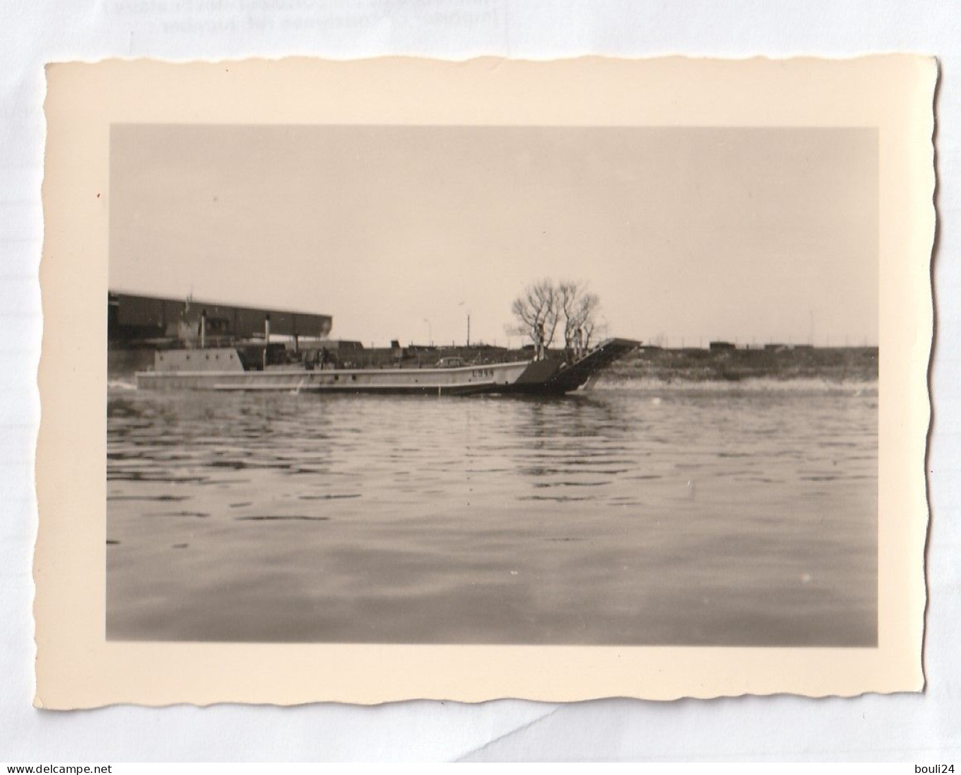 PHOTO 9 X 6  BATEAU PASSERELLE  SUR LE RHIN TRANSPORT VOITURE L 944 - Sonstige & Ohne Zuordnung