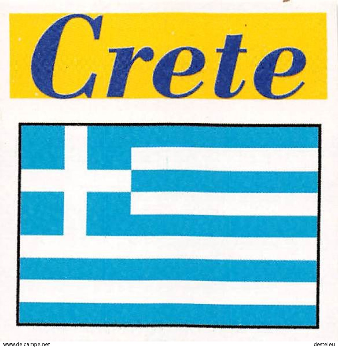 Flag Chromo -  Crete Greece - 5 X 5 Cm - Altri & Non Classificati