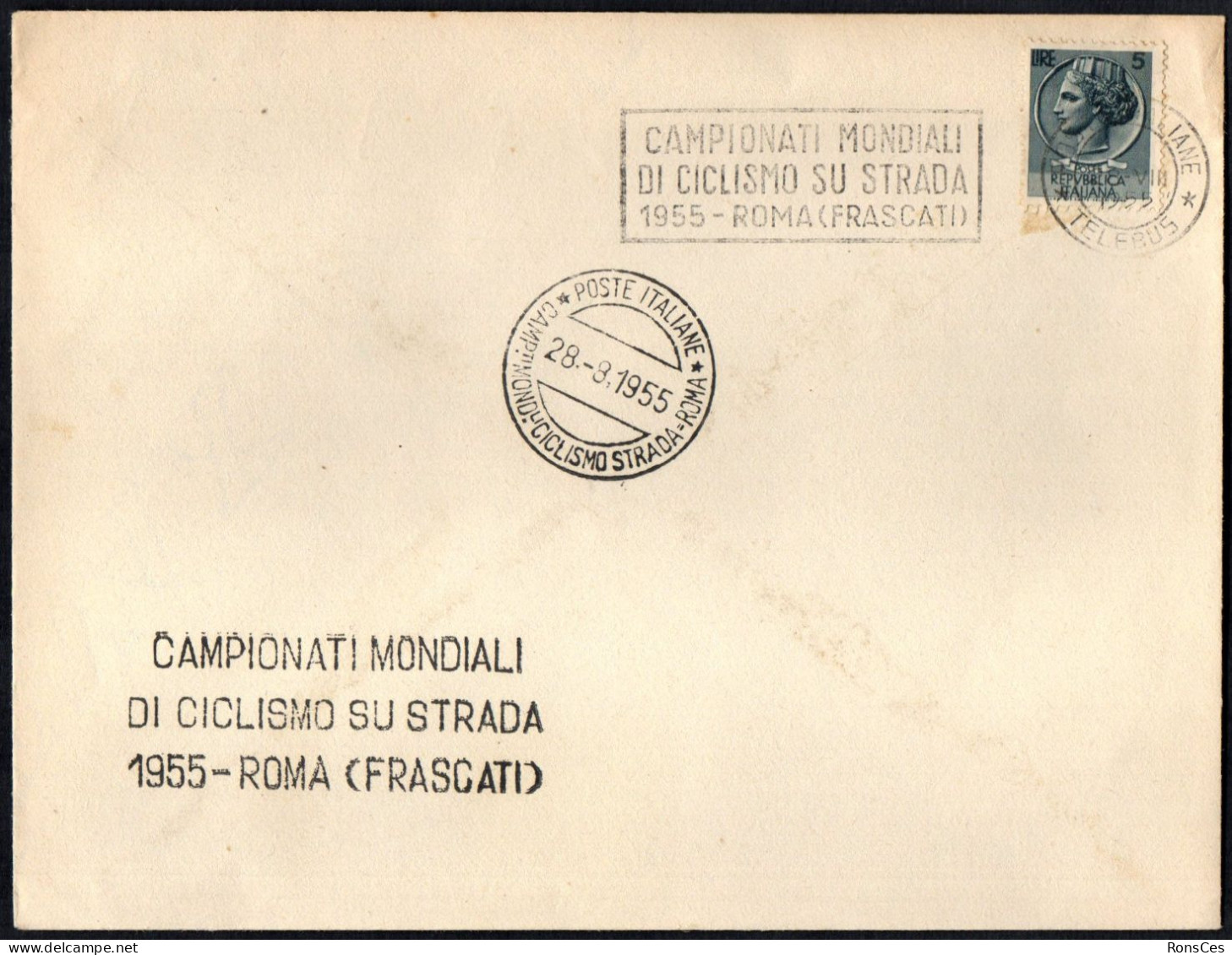 CYCLING - ITALIA ROMA 1955 - CAMPIONATI MONDIALI DI CICLISMO SU STRADA (FRASCATI) - A - Radsport