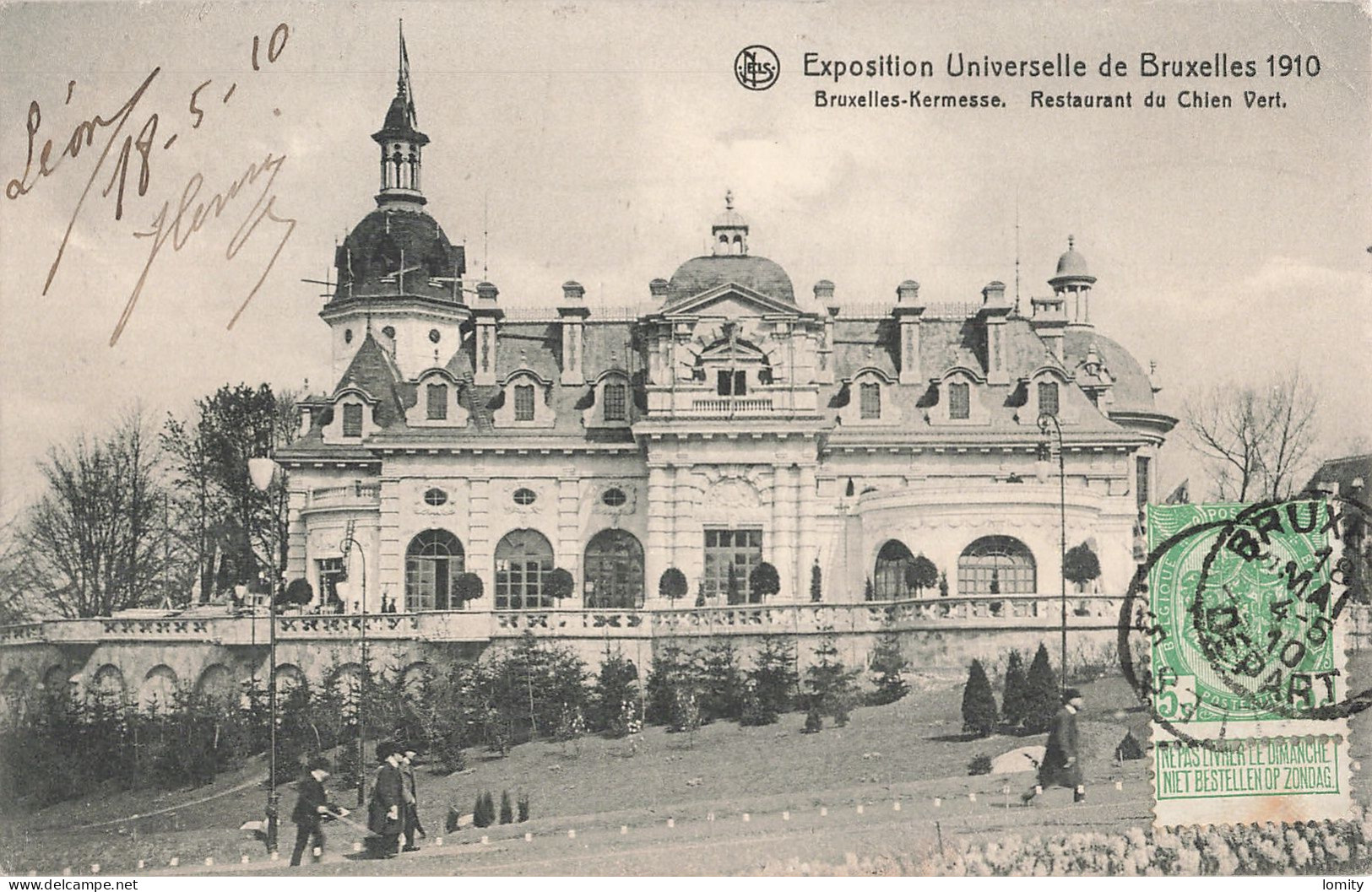 Déstockage Lot 8 CPA Cartes Postales Belgique Bruxelles Exposition Universelle 1910 Pavillon Ville Liège Restaurant .. - Wereldtentoonstellingen