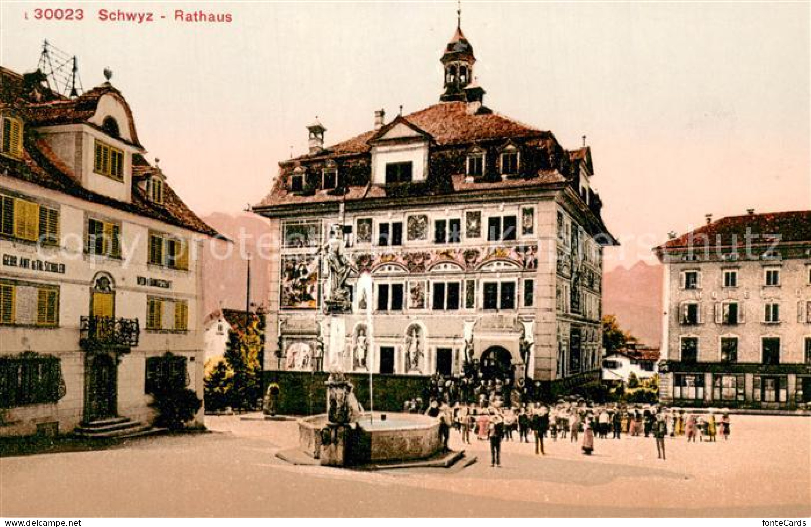 13710138 Schwyz SZ Rathaus Brunnen  - Autres & Non Classés