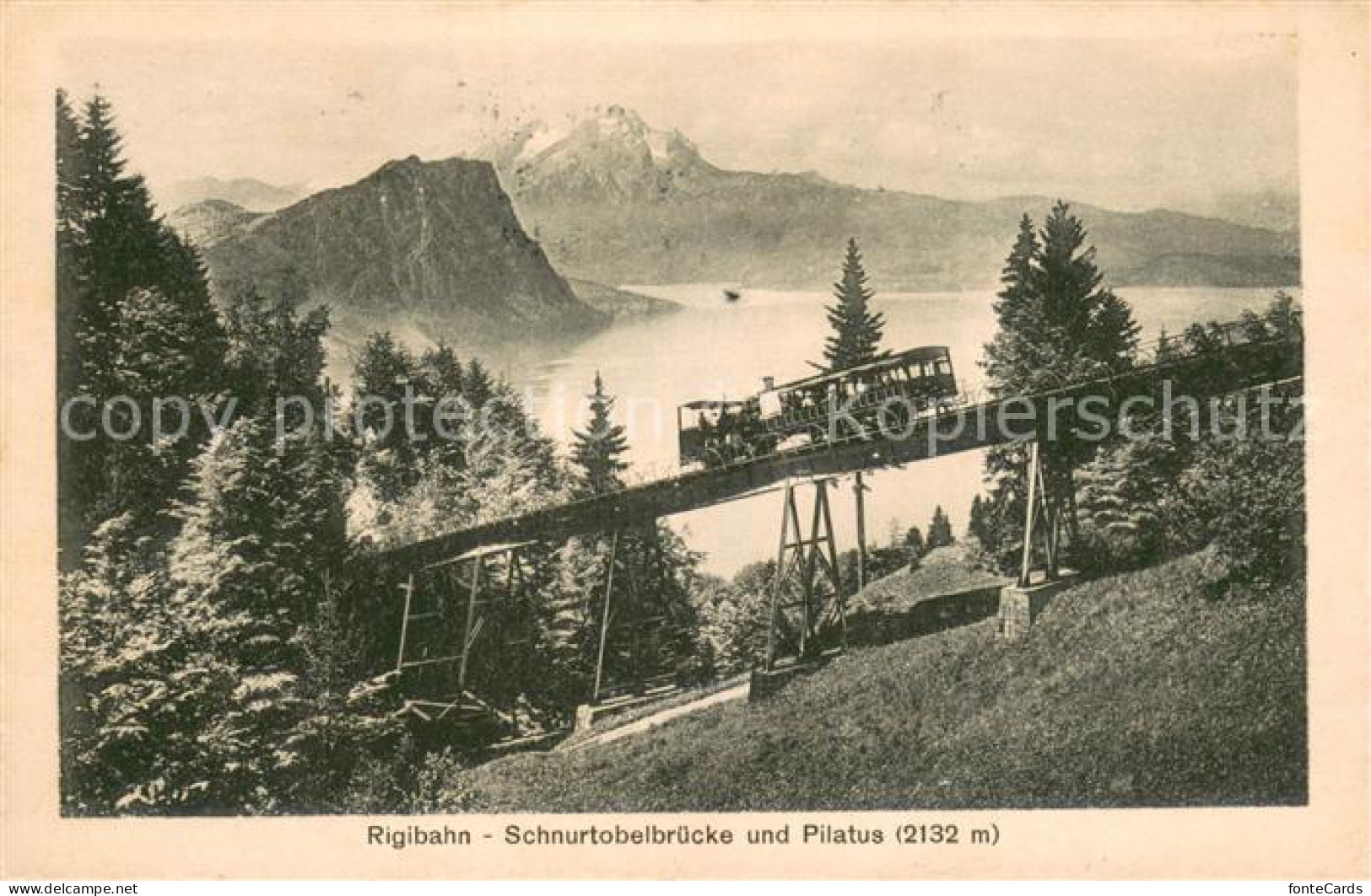 13710120 Vitznau Witznau Vierwaldstaettersee LU Rigibahn Schnurtobelbruecke Und  - Sonstige & Ohne Zuordnung