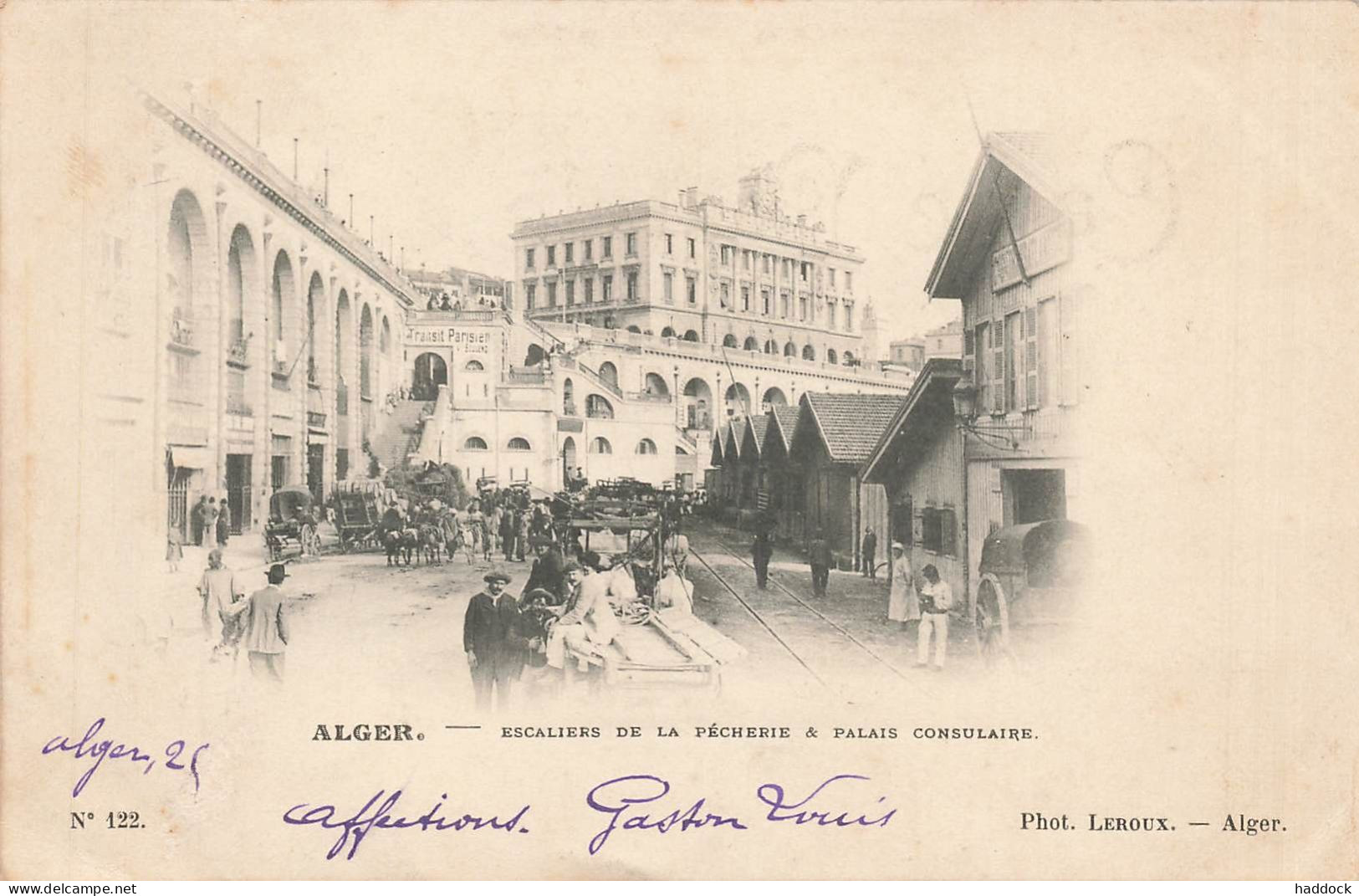 ALGER : ESCALIERS DE LA PECHERIE ET PALAIS CONSULAIRE - Algiers