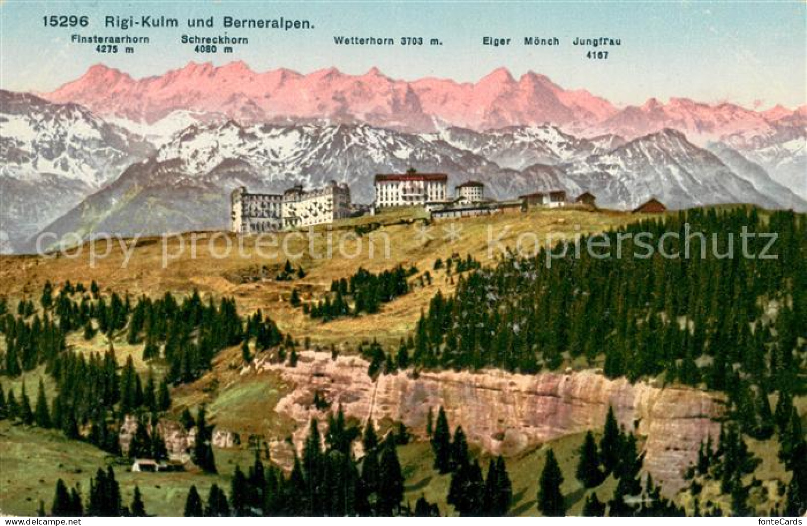 13710103 Rigi Kulm Panorama Mit Berner Alpen Rigi Kulm - Autres & Non Classés