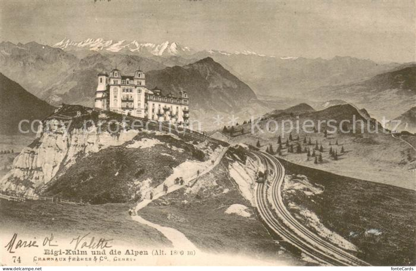 13710061 Rigi Kulm Berghotel Und Die Alpen Rigi Kulm - Autres & Non Classés