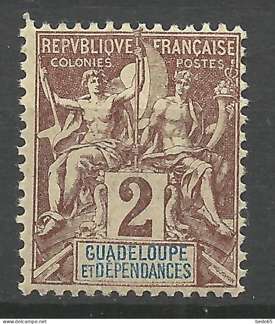 GUADELOUPE N° 28 NEUF** LUXE SANS CHARNIERE / Hingeless / MNH - Unused Stamps