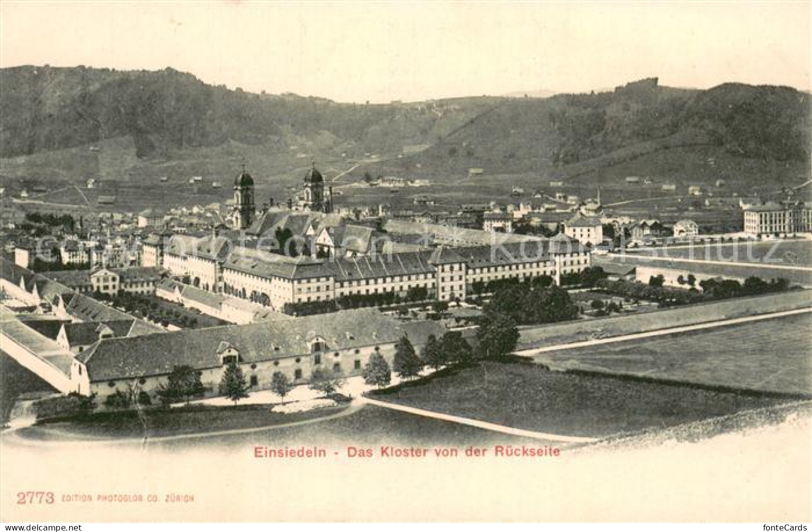 13709942 Einsiedeln SZ Panorama Kloster Einsiedeln SZ - Autres & Non Classés