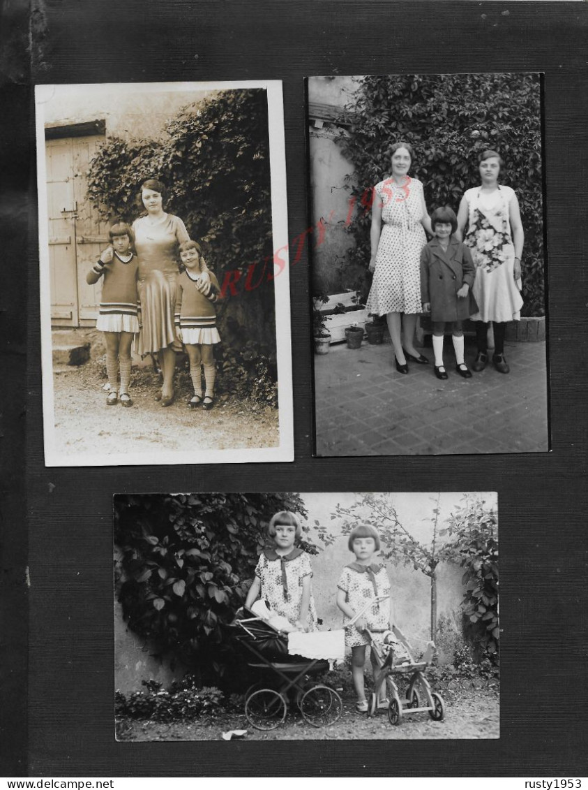 CARTE PHOTO DE FAMILLE PERSONNAGES  DE 1930 À FAY AUX LOGES : - Fotografie