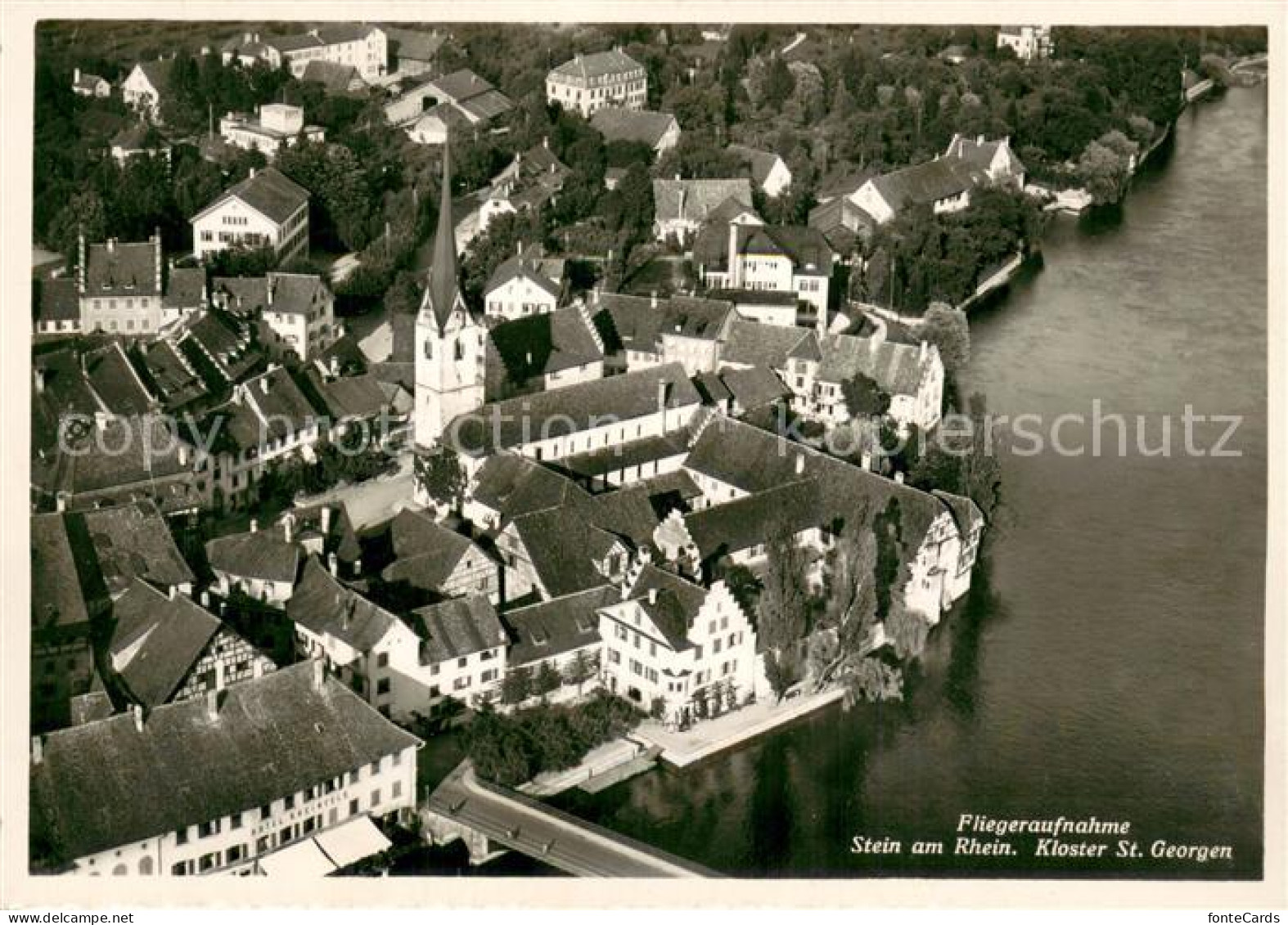 13709690 Stein Rhein Fliegeraufnahme Kloster St Georgen Stein Rhein - Sonstige & Ohne Zuordnung