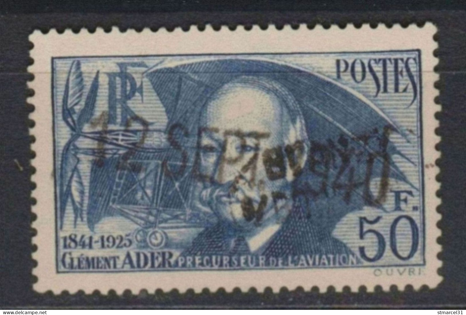 PIECE D'AMATEUR OBLI GRIFFE "12 SEPT 1940" Sur N°398 TBE - Used Stamps