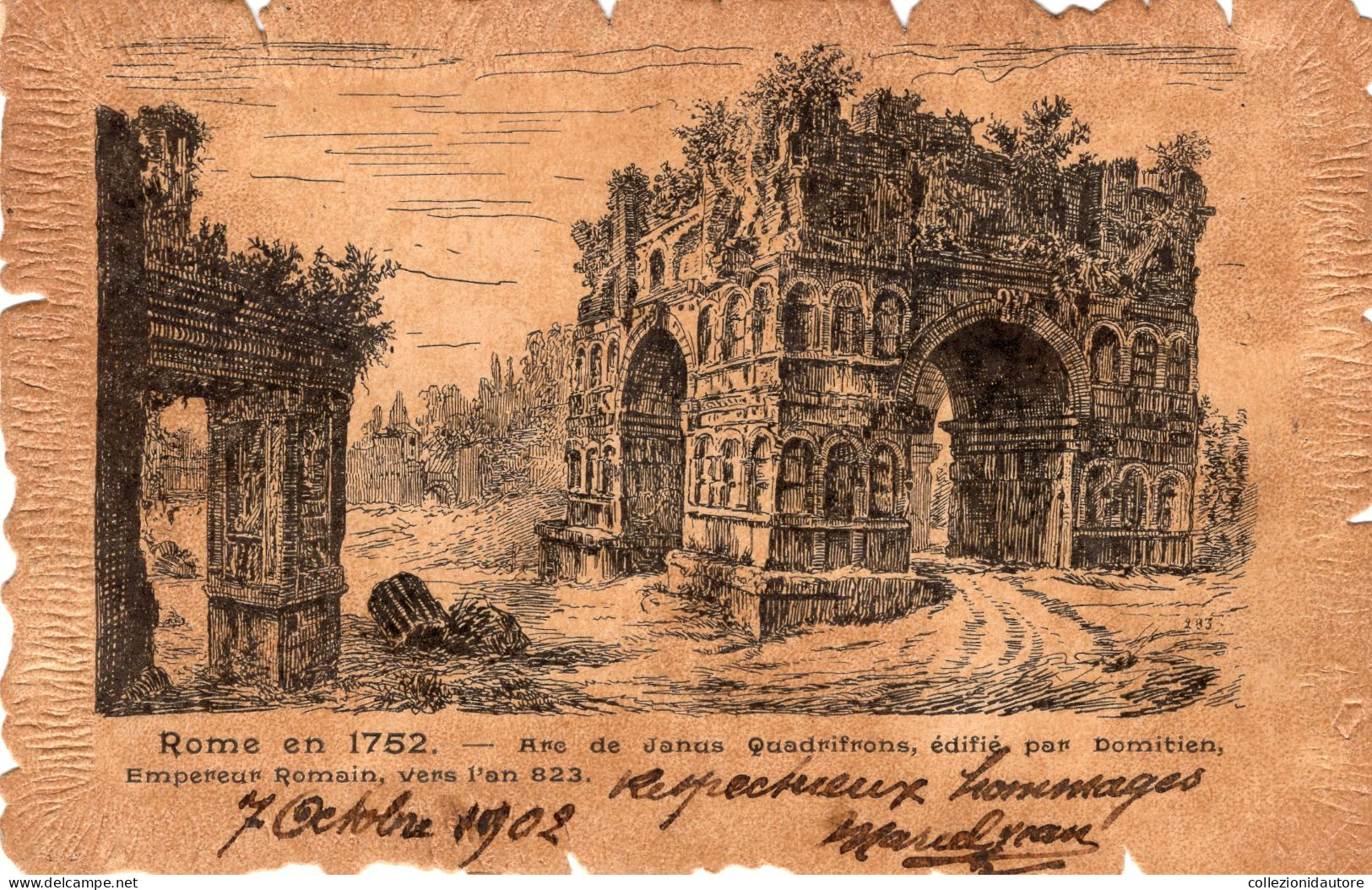 ROME EN 1752 - ROMA NEL 1752 - CARTOLINA FP SPEDITA NEL 1902 - Verona