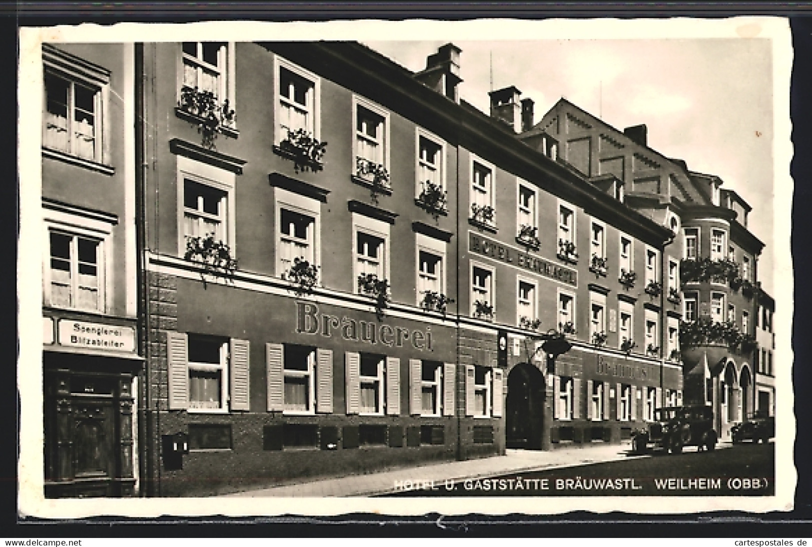 AK Weilheim /Obb., Hotel Und Gaststätte Bräuwastl  - Weilheim