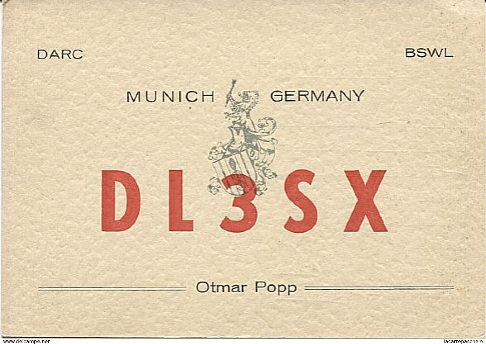 X120871 CARTE QSL RADIO AMATEUR DL3SX ALLEMAGNE GERMANY DEUTSCHLAND MUNICH EN 1951 - Radio Amateur