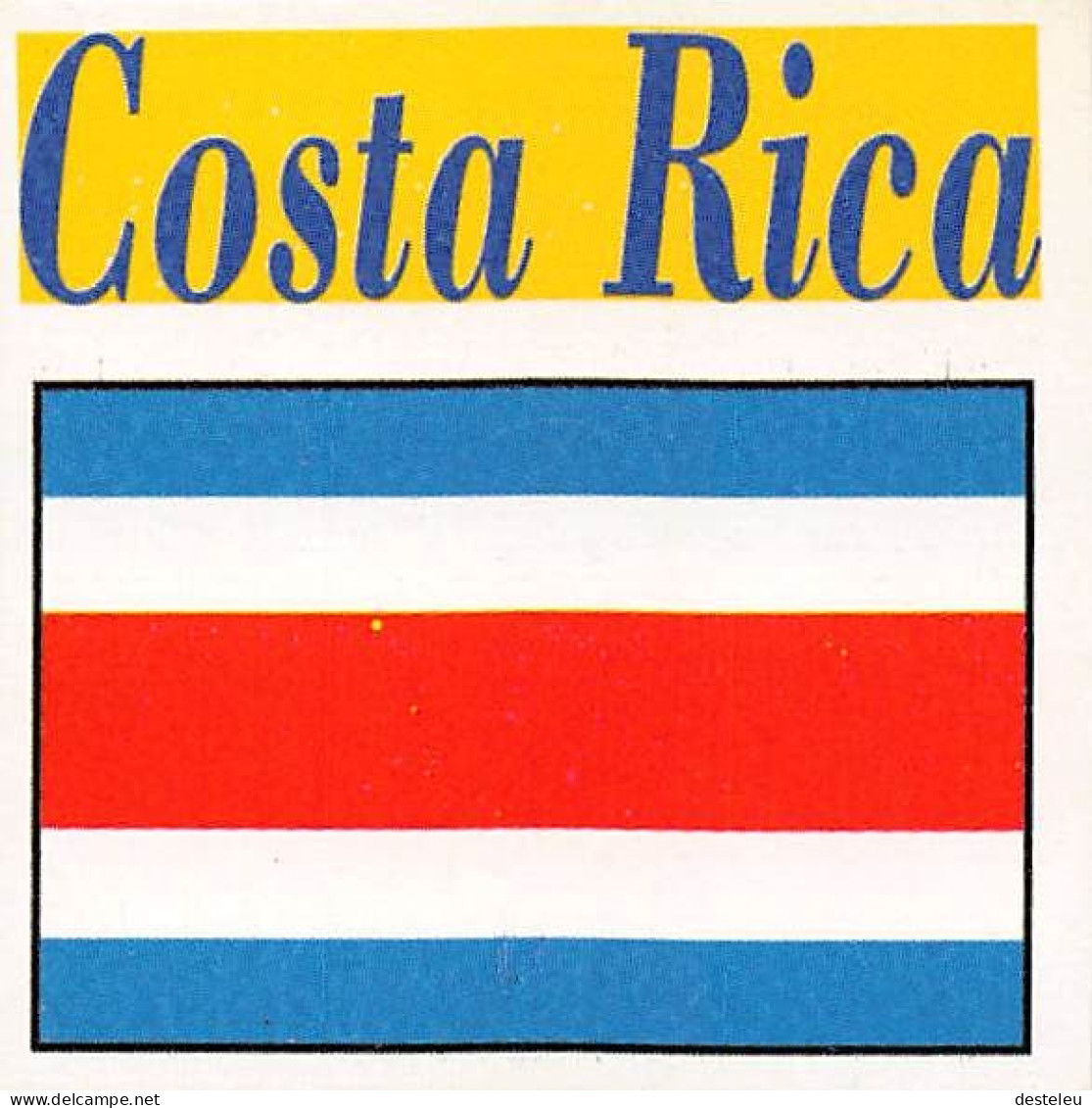 Flag Chromo -  Costa Rica - 5 X 5 Cm - Otros & Sin Clasificación