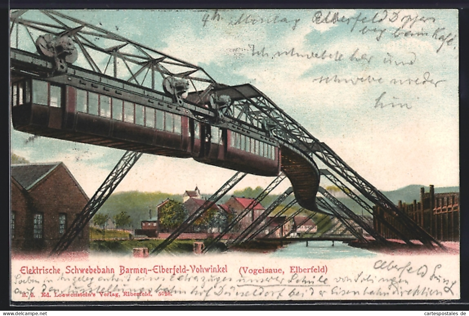 AK Elberfeld, Vogelsaue, Elektrische Schwebebahn Barmen-Elberfeld-Vohwinkel  - Altri & Non Classificati