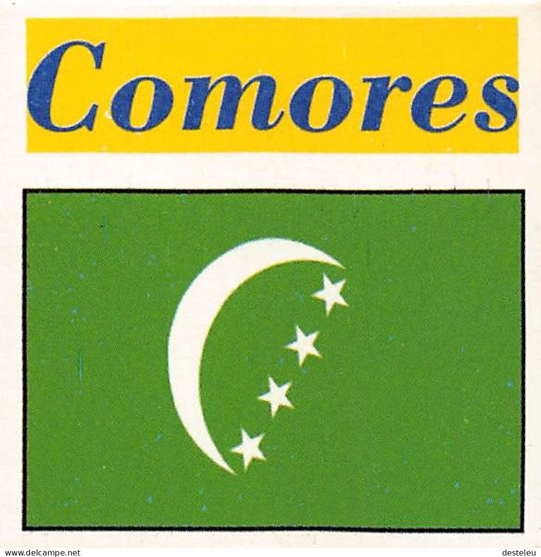 Flag Chromo -  Comores - 5 X 5 Cm - Otros & Sin Clasificación