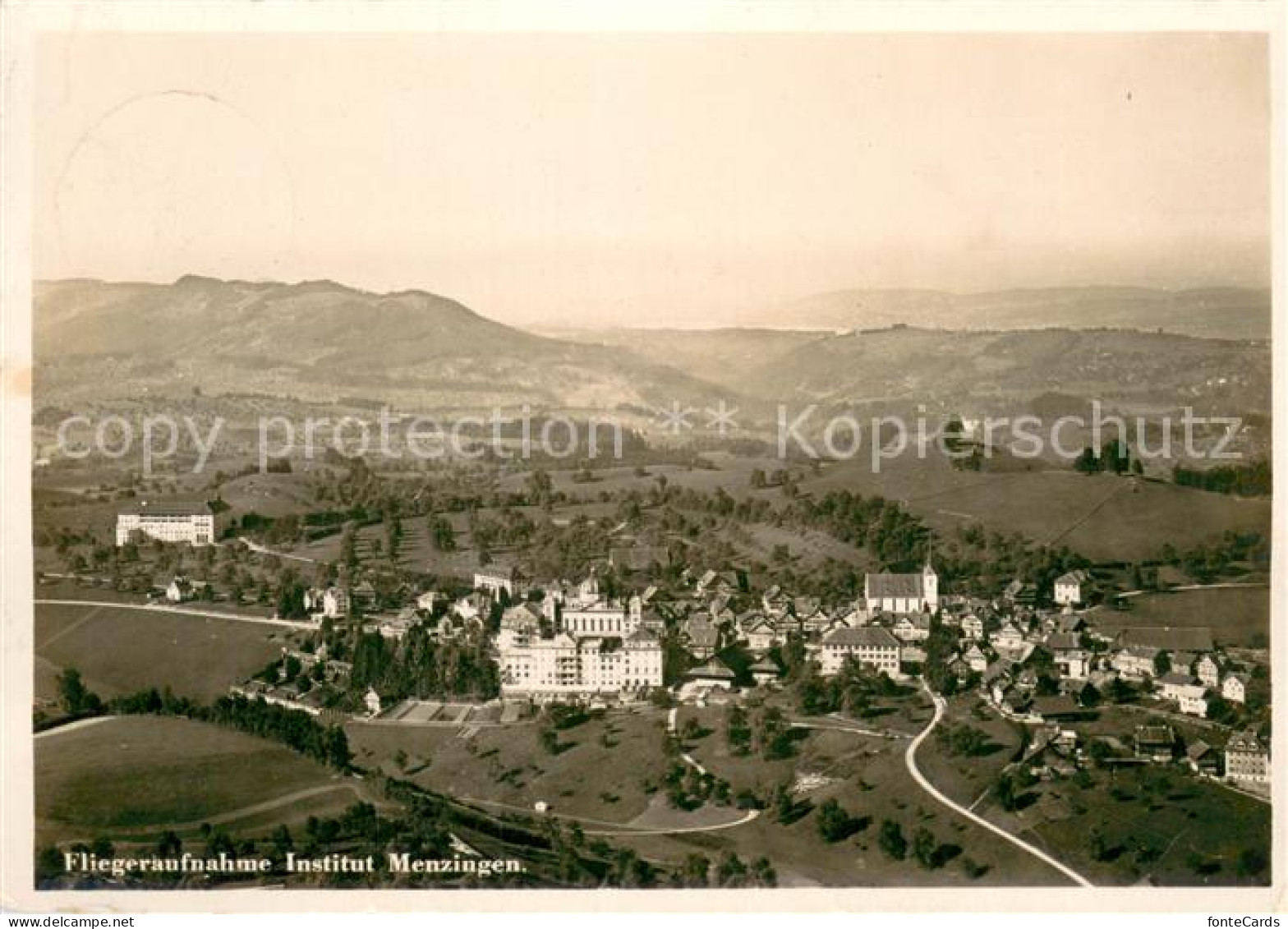 13709460 Menzingen Zug Fliegeraufnahme Institut Menzingen Menzingen Zug - Sonstige & Ohne Zuordnung