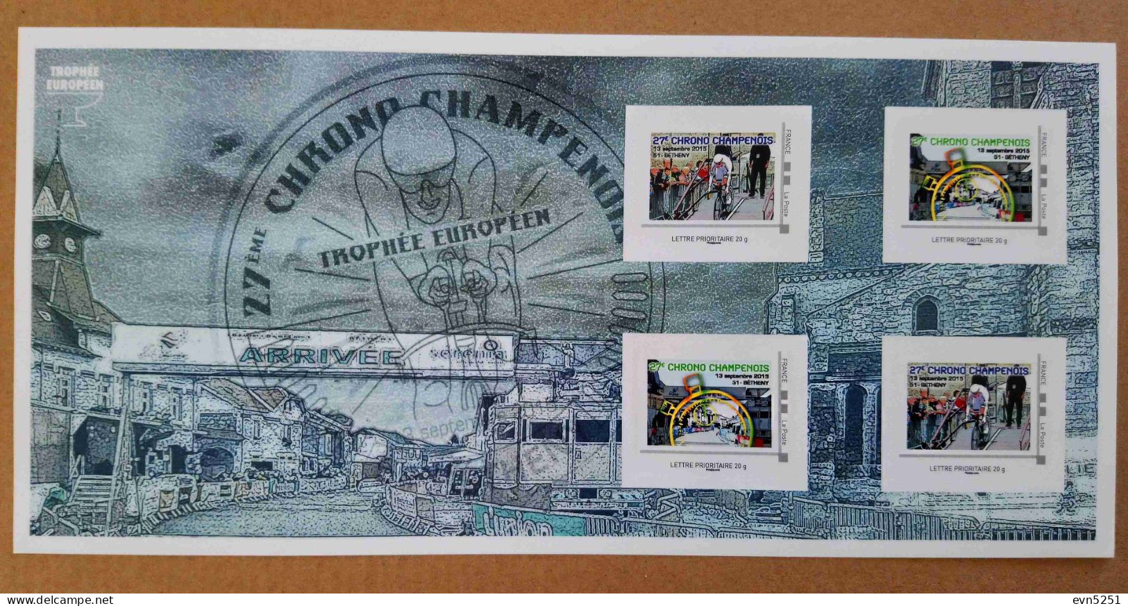 COL-08b : 27ème Chrono Champenois - Trophée Européen (autocollants / Autoadhésifs) - Unused Stamps