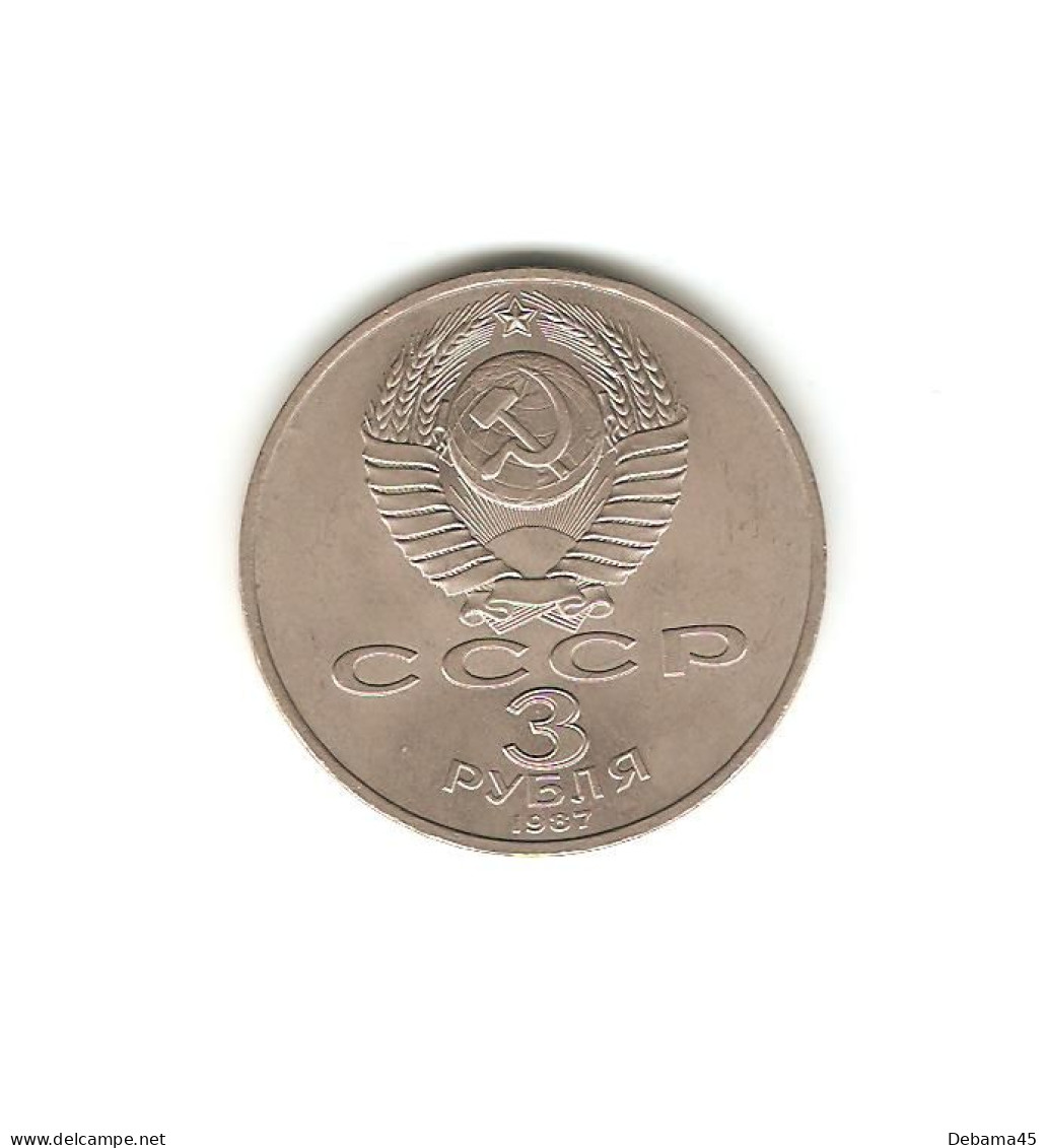 662/ RUSSIE (URSS) : 3 Roubles Commémoratif : 1987 : 70ème Anniversaire De La Révolution Bolchévique - Russie