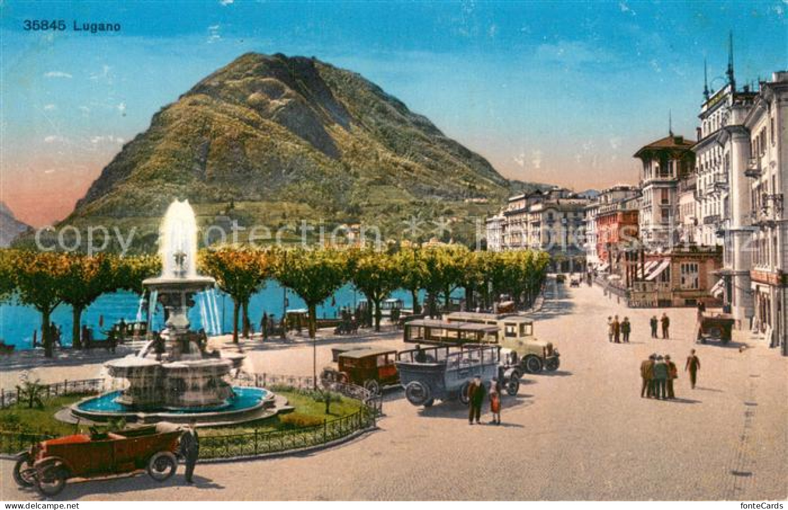 13709098 Lugano TI Uferstrasse Am Luganersee Brunnen Lugano TI - Sonstige & Ohne Zuordnung