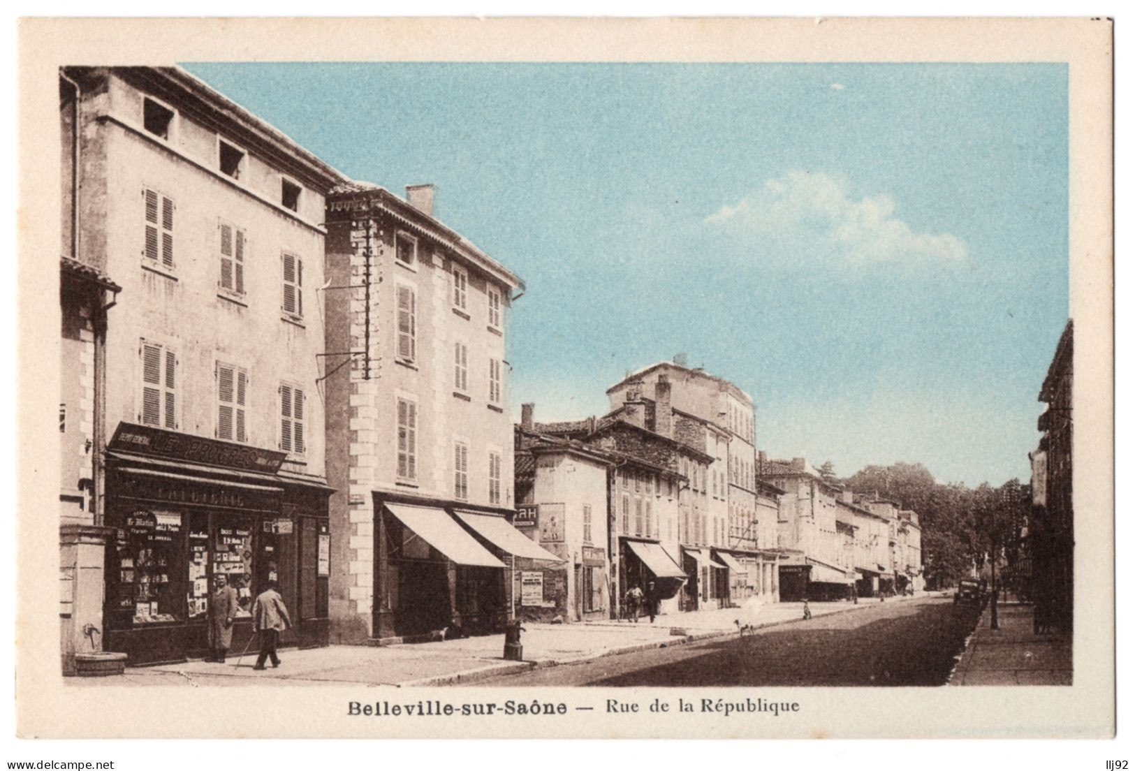 CPA 69 - BELLEVILLE SUR SAONE (Rhône) - Rue De La République - Belleville Sur Saone