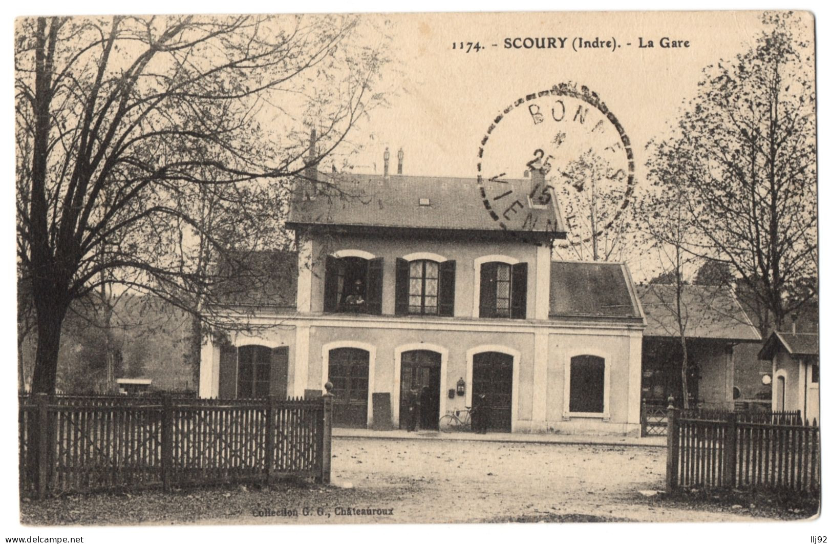 CPA 36 - SCOURY (Indre) - 1174. La Gare - Coll. G.G. - Autres & Non Classés