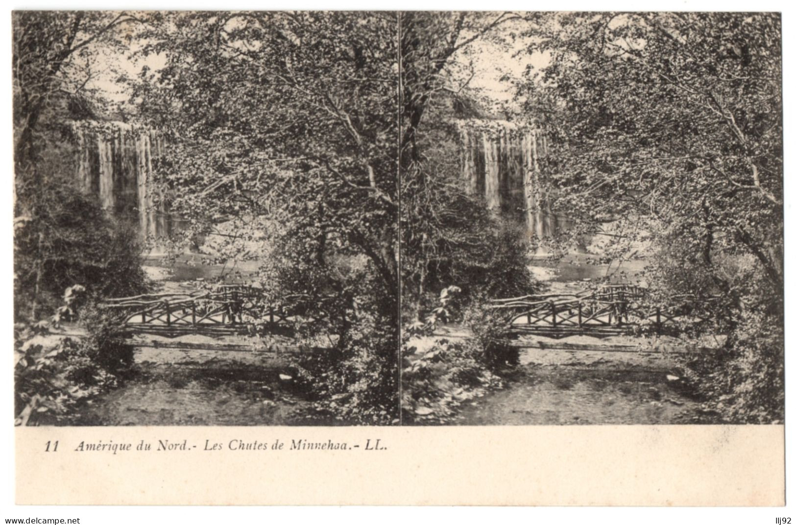 CPA  Stéréoscopique - ETATS UNIS - 11. Les Chutes De Minnehaa - LL (Minnehaha) - Stereoscope Cards