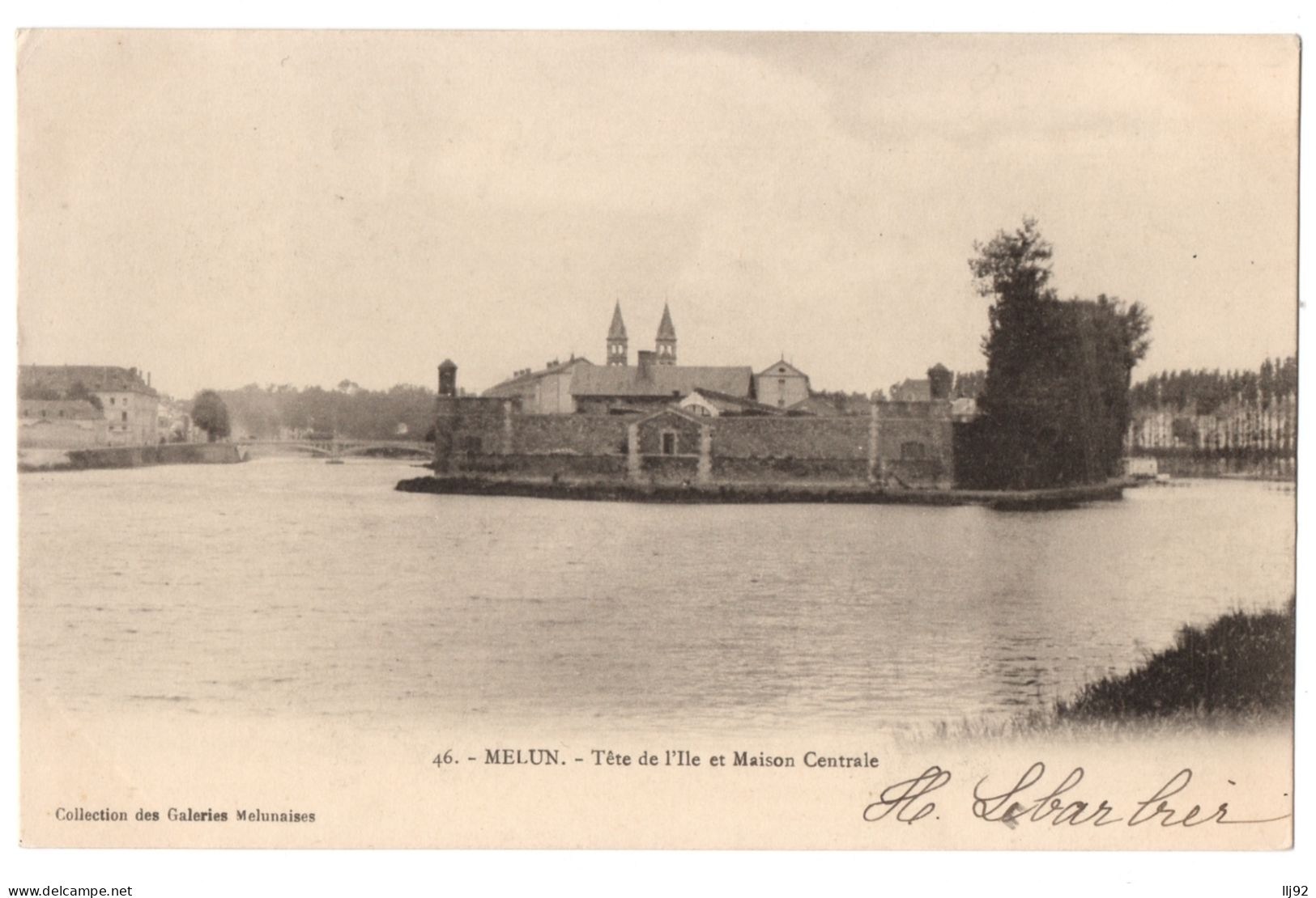 CPA 77 - MELUN (Seine Et Marne) - 46. Tête De L'Ile Et Maison Centrale - Dos Simple - Melun