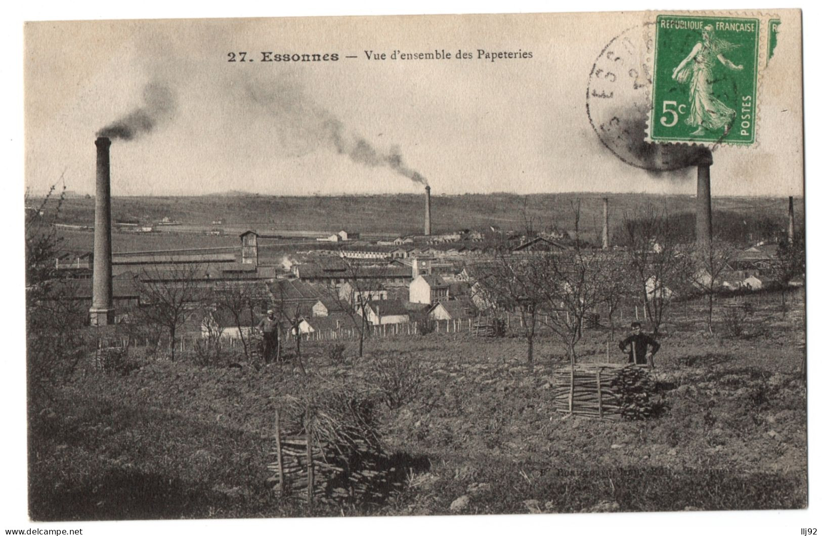 CPA 91 - ESSONNES (Essonne) - 27. Vue D'ensemble Des Papeteries (petite Animation) - Ed. Beaugeard - Essonnes