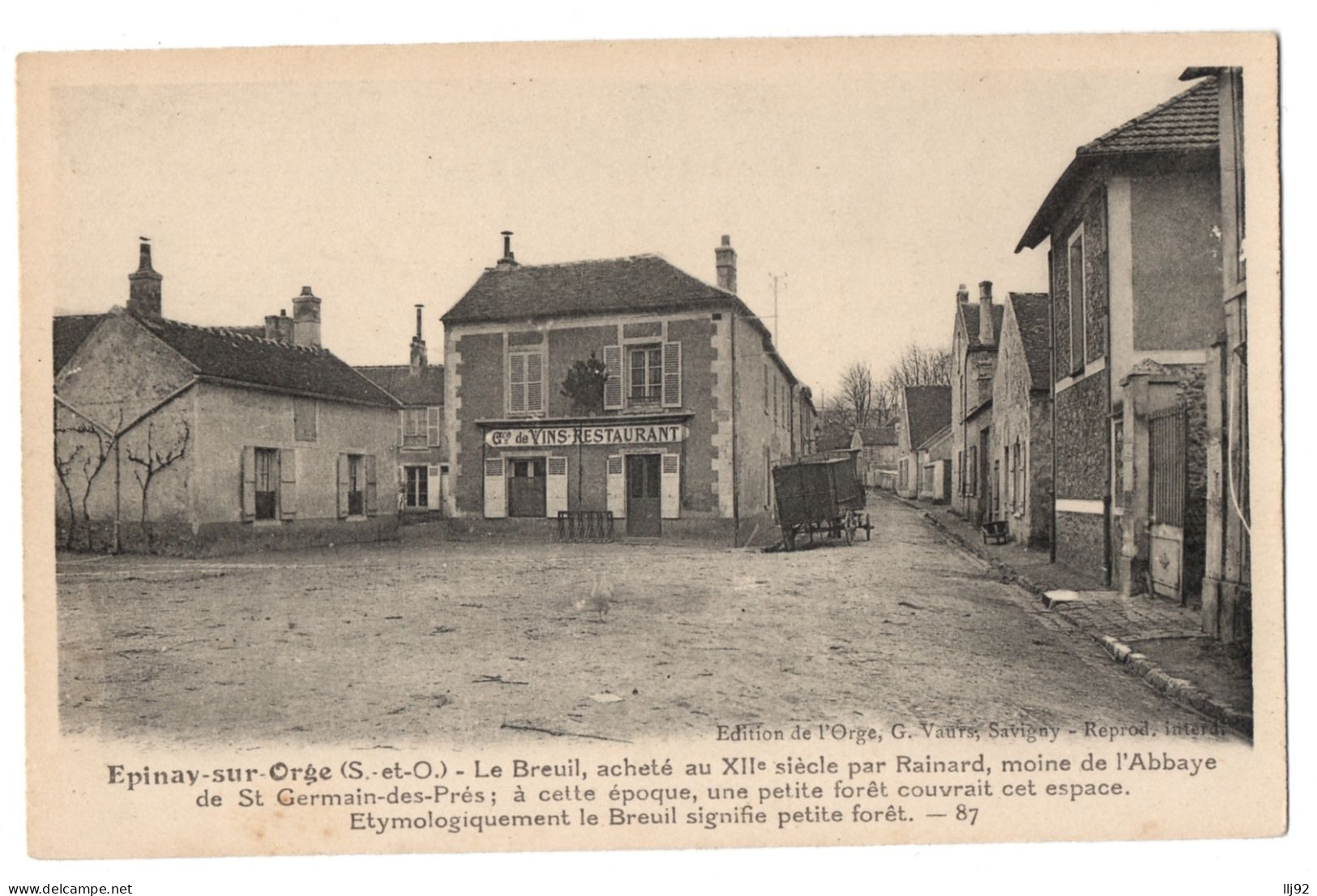 CPA 91 - EPINAY SUR ORGE (Essonne) - Le Breuil - Ed. G. Vaurs - Epinay-sur-Orge