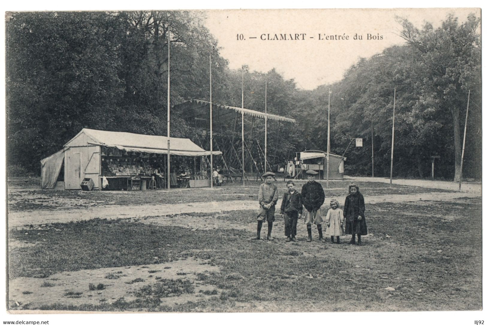 CPA 92 - CLAMART (Hauts De Seine) - 10. L'entrée Du Bois - Ed. Marmuse (petite Animation, Balançoires) - Clamart