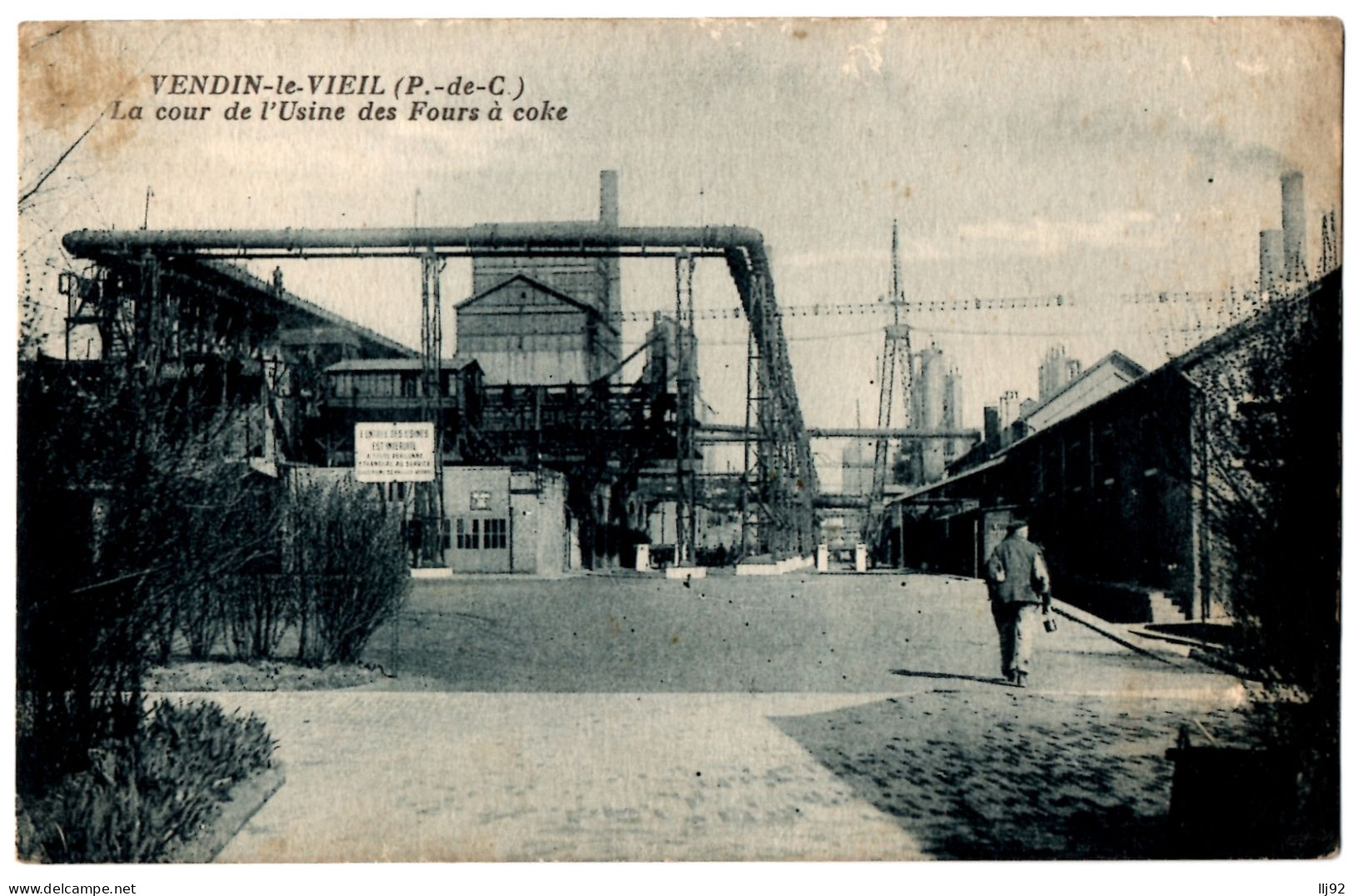 CPA 62 - VENDIN-LE-VIEIL (Pas De Calais) - La Cour De L'Usine Des Fours à Coke - Industrial