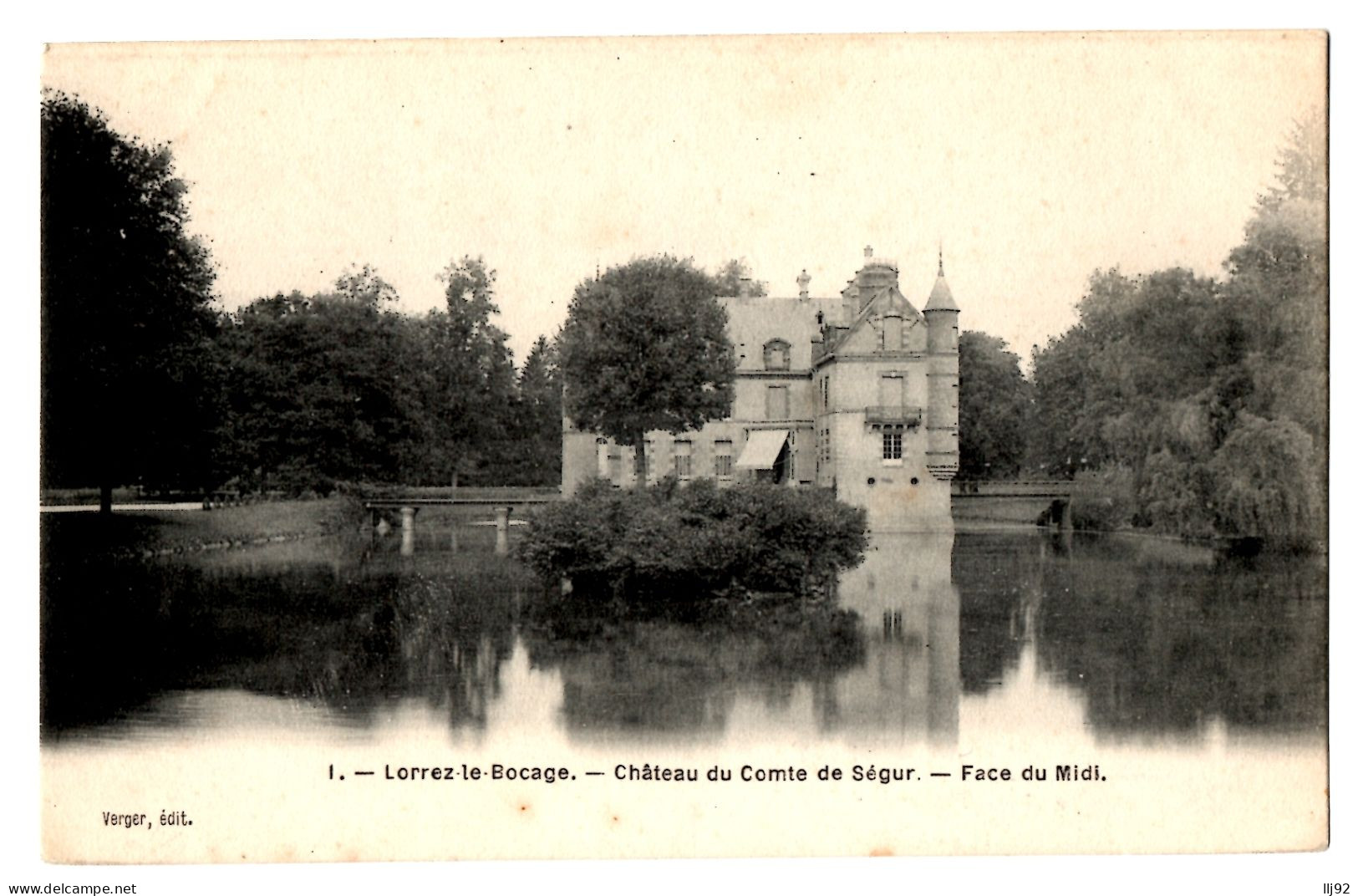 CPA 77 - LORREZ LE BOCAGE (Seine Et Marne) - 1. Château Du Comte De Ségur. Face Du Midi - Ed. Verger - Lorrez Le Bocage Preaux