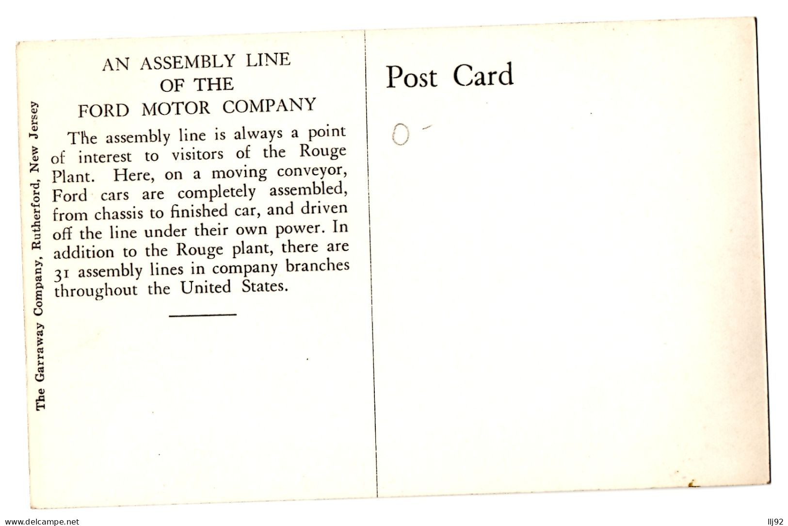 CPSM PF USA. Dearborn - An Assembly Line Of The Ford Motor Company - Ed. Garraway Company - Dearborn