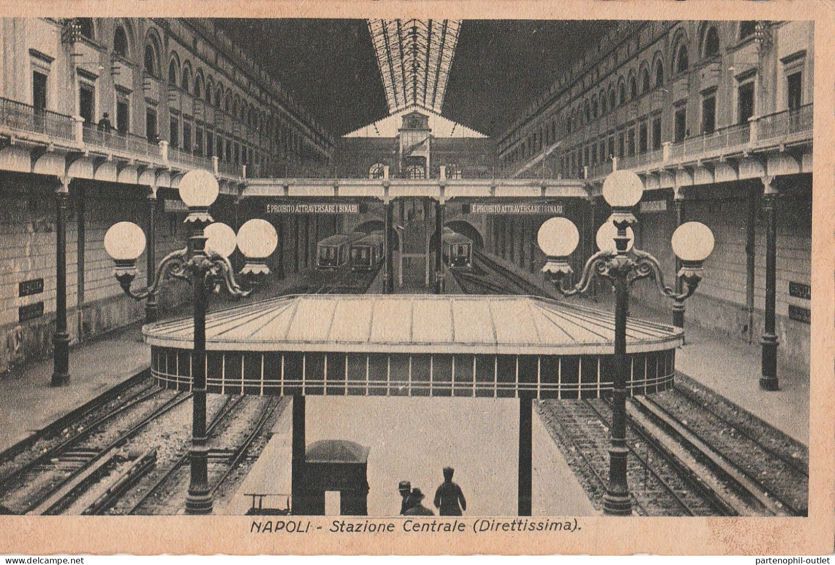 Cartolina - Postcard /   Viaggiata /  Napoli - Stazione Centrale - Direttissima. - Napoli (Neapel)