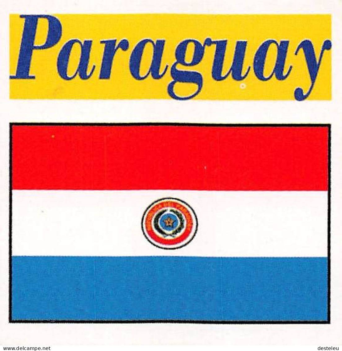 Flag Chromo -  Paraguay - 5 X 5 Cm - Otros & Sin Clasificación