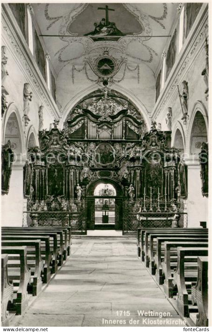 13708892 Wettingen AG Inneres Der Klosterkirche Bromsilber Wettingen AG - Sonstige & Ohne Zuordnung