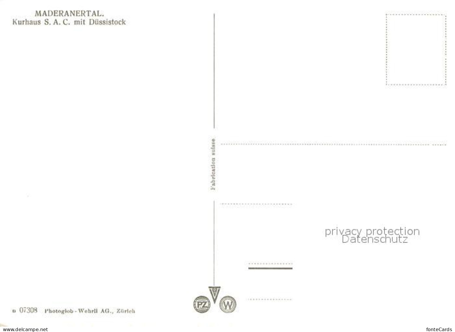 13707713 Maderanertal Kurhaus SAC Mit Duessistock Glarner Alpen Maderanertal - Other & Unclassified