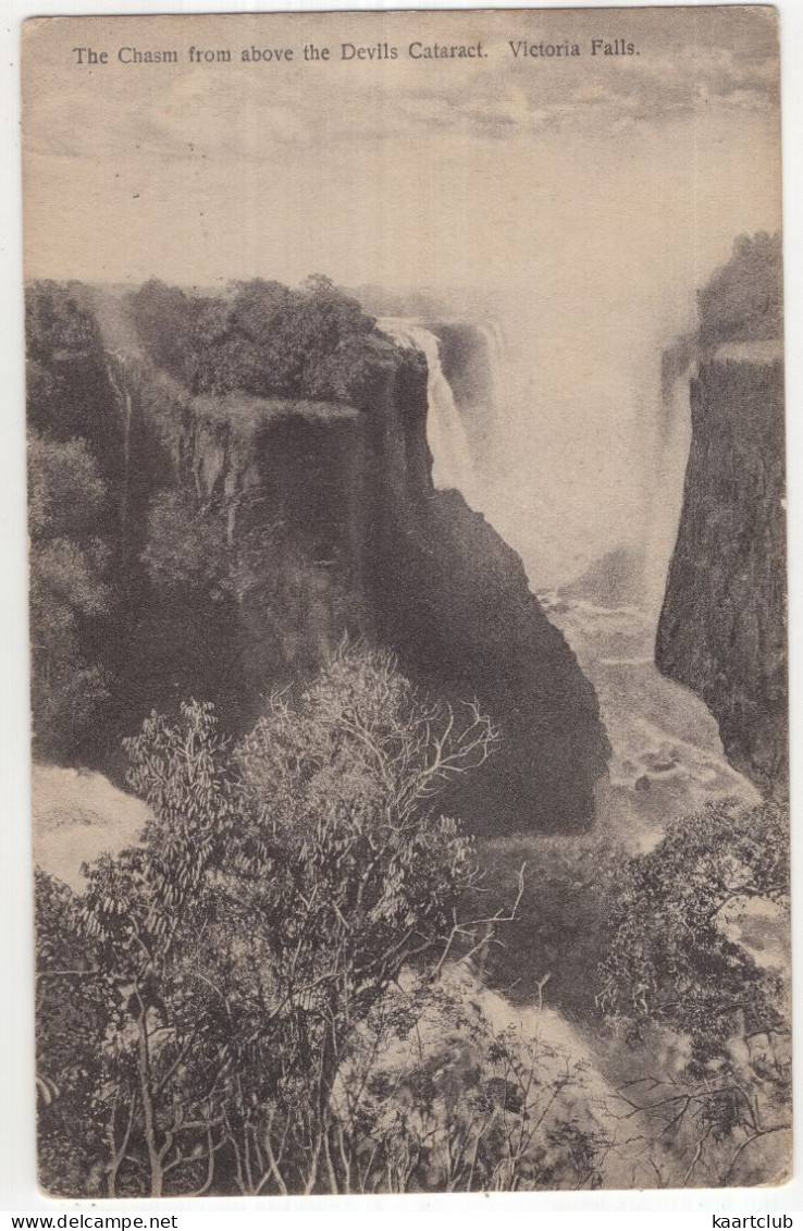 The Chasm From Above The Devil's Cataract. Victoria Falls. - (Postcard Rhodesia) - 1906 - Zimbabwe - Zimbabwe