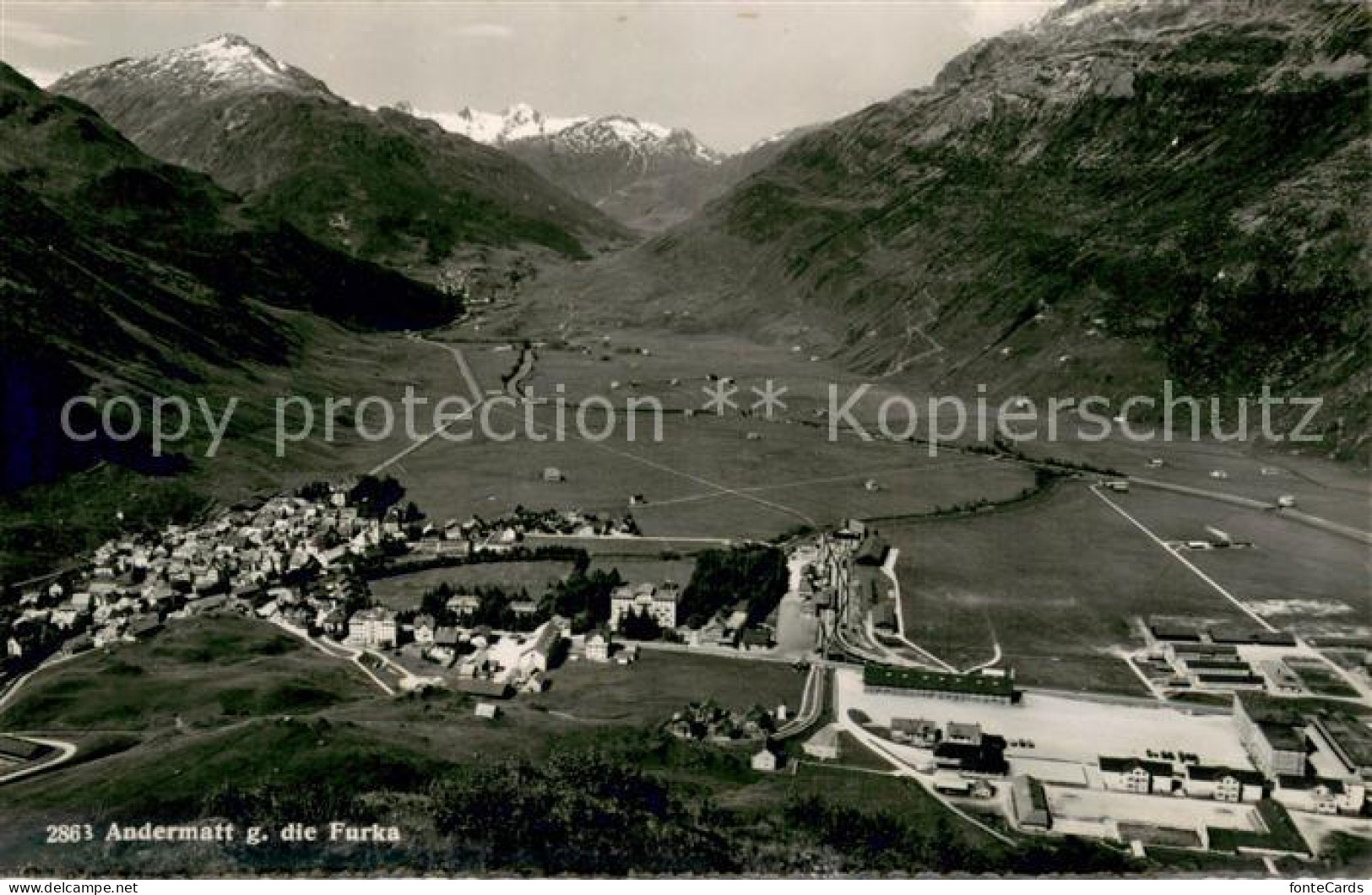 13707058 Andermatt UR Panorama Blick Gegen Die Furka  - Other & Unclassified