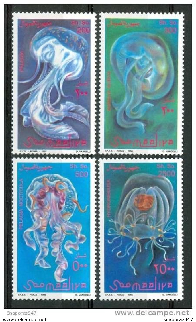 1995 Somalia Fauna Marina Mudese Jellyfish  Set MNH** - Somalië (1960-...)