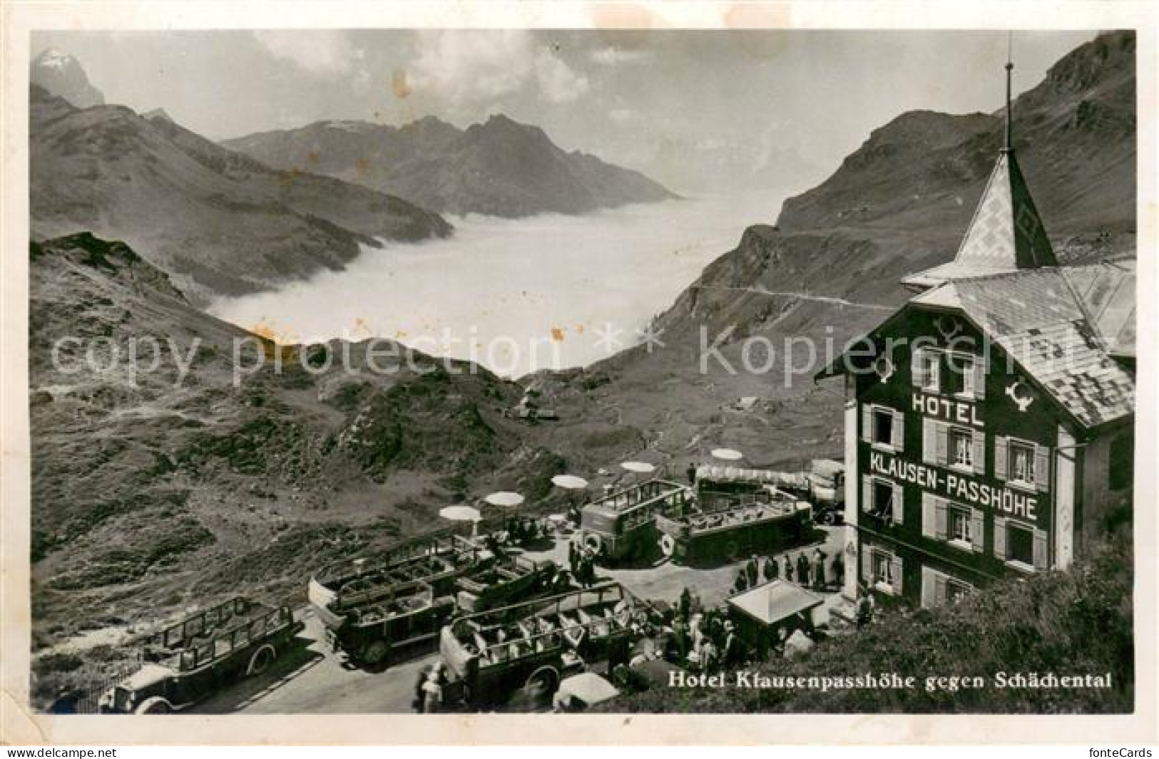 13707051 Unterschaechen Hotel Klausenpasshoehe Gegen Schaechental Nebelmeer Alpe - Autres & Non Classés