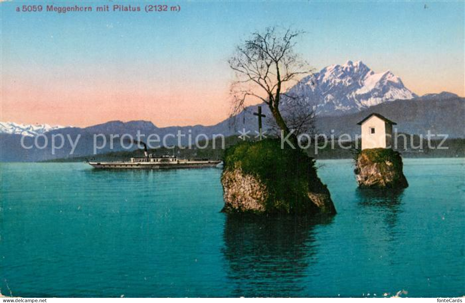 13707048 Meggen Meggenhorn Mit Pilatus Dampfer Vierwaldstaettersee Meggen - Sonstige & Ohne Zuordnung