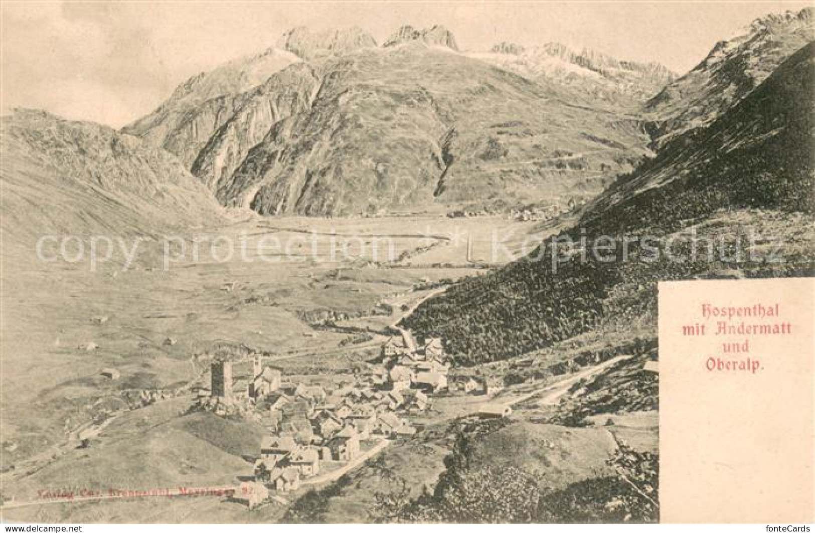 13707011 Hospental Mit Andermatt Und Oberalp Alpenpanorama Hospental - Otros & Sin Clasificación
