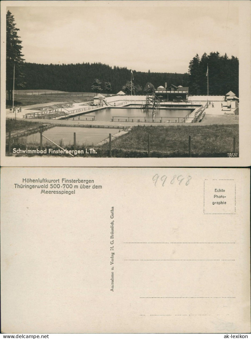 Finsterbergen-Friedrichroda Schwimmbad Höhenluftkurort Thüringen 1930 - Friedrichroda