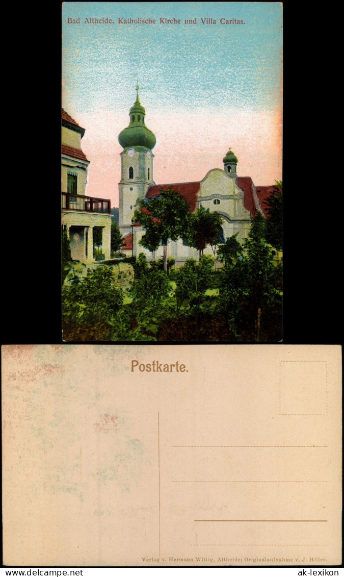 Bad Altheide Polanica-Zdrój Katholische Kirche Und Villa Caritas. 1914 - Schlesien