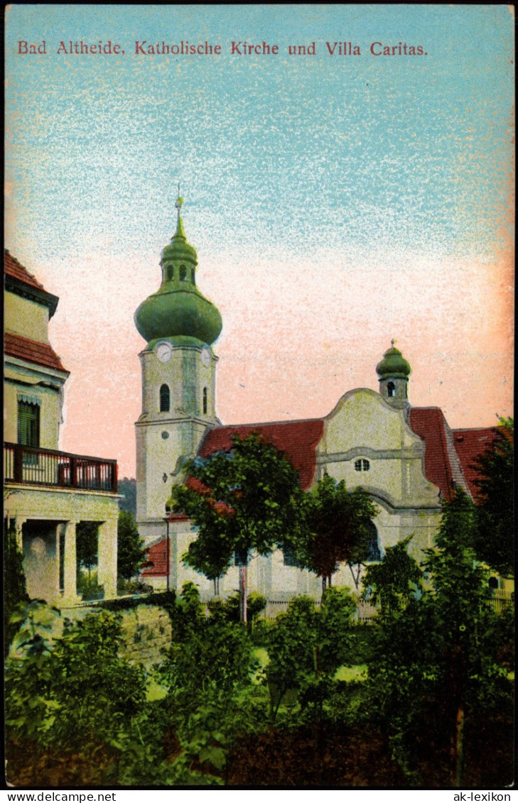 Bad Altheide Polanica-Zdrój Katholische Kirche Und Villa Caritas. 1914 - Schlesien