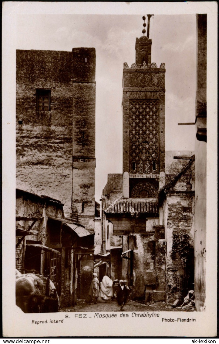 Fès Fas ⴼⴰⵙ فاس  Mosquée 1932  Stempel Nachträglich Entwertet In Niedersedlitz - Fez (Fès)
